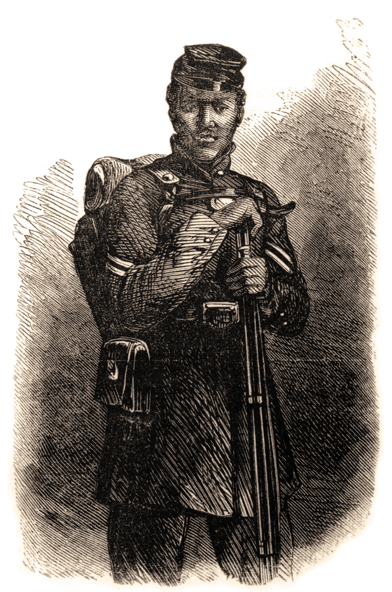 Union soldier Gordon etching